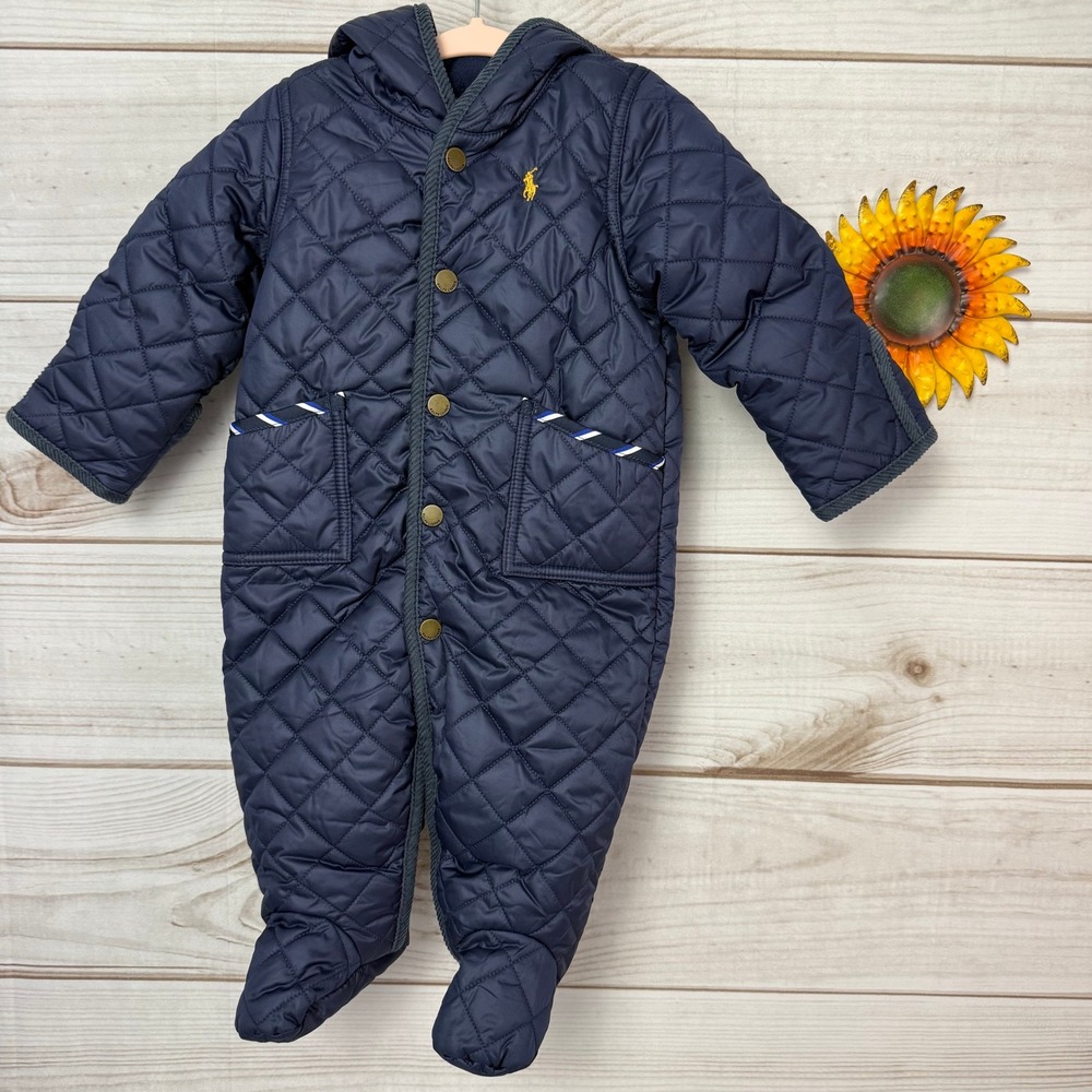 Ralph Lauren Hooded‎ Barn Baby Bunting 6M